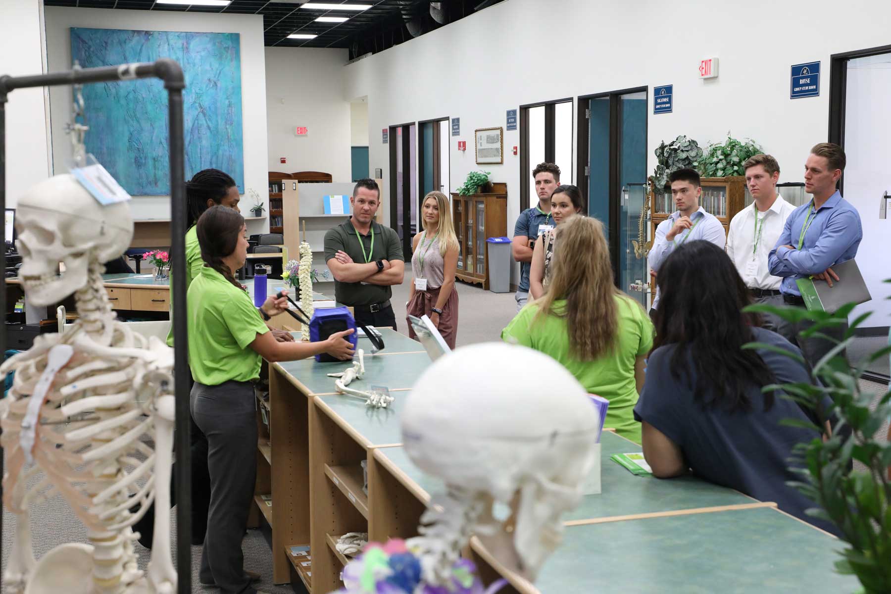 Students touring Northern California's Life Chiropractic College West campus during Champions Weekend